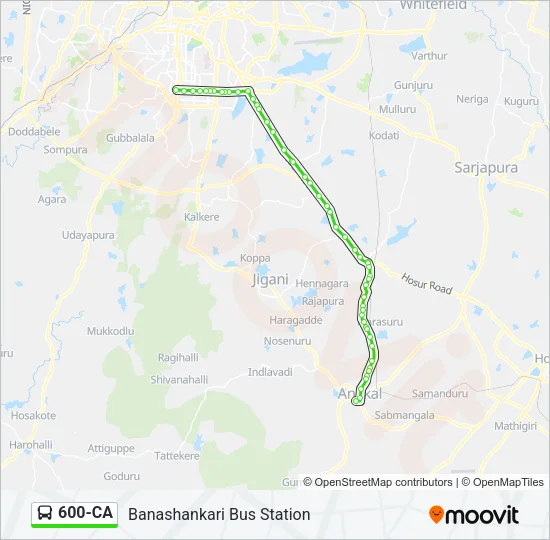600-CA Bus Line Map