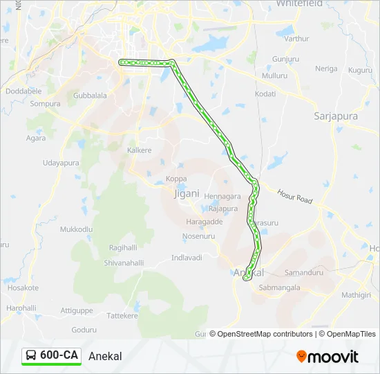 600-CA Bus Line Map