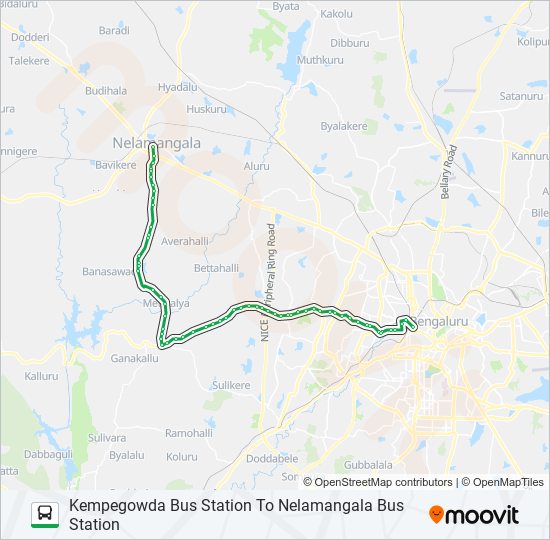 374-N KBS-NMG bus Line Map