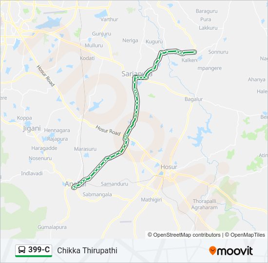 399-C bus Line Map