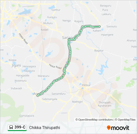 399-C Bus Line Map