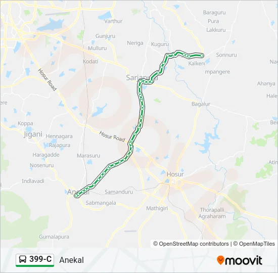 399-C Bus Line Map