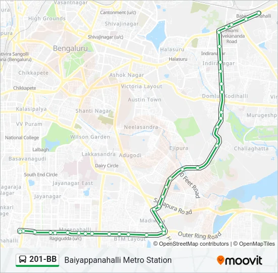 201-BB Bus Line Map