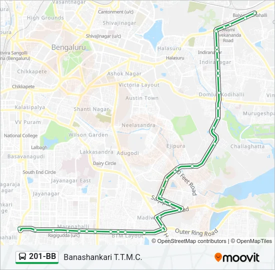 201-BB Bus Line Map