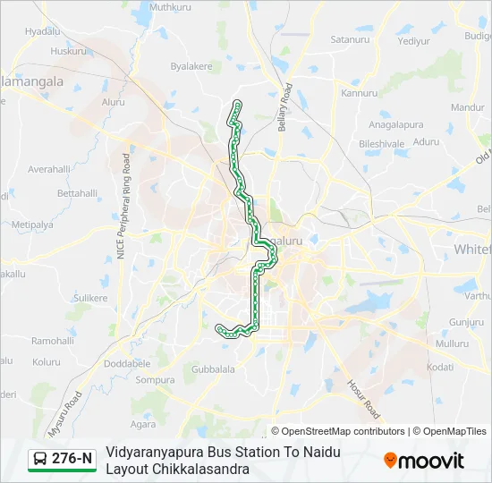 276-N Bus Line Map