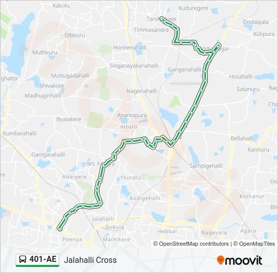 401-AE Bus Line Map