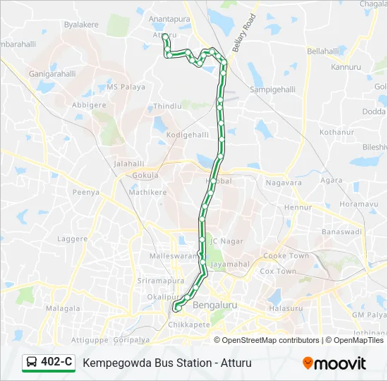 402-C Bus Line Map