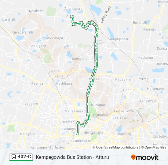 402-C Bus Line Map