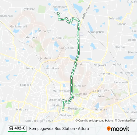 402-C Bus Line Map