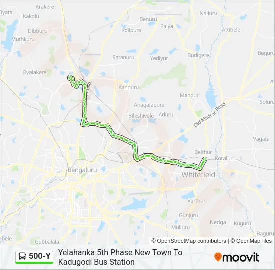 500-Y Bus Line Map