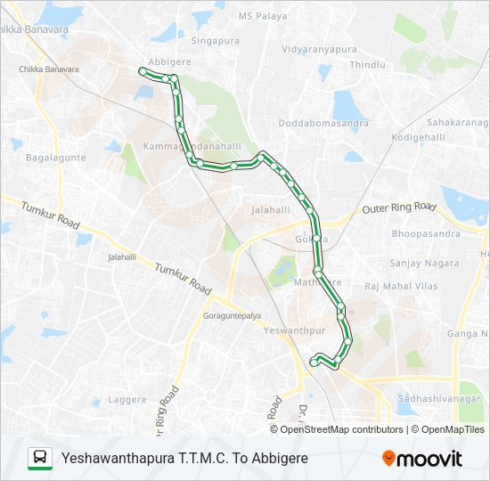 271-A YTTMC-ABG Bus Line Map