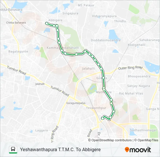 271-A YTTMC-ABG Bus Line Map