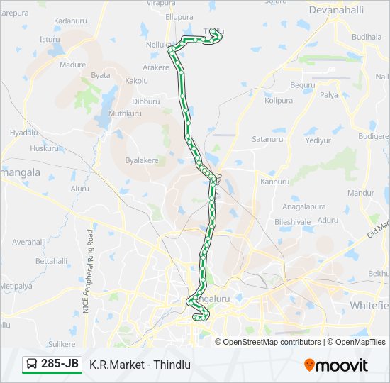 285-JB Bus Line Map