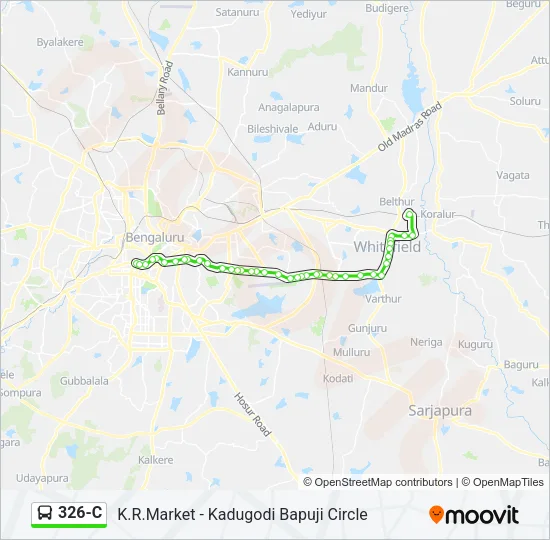 326-C Bus Line Map