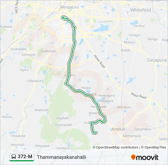 372-M Bus Line Map