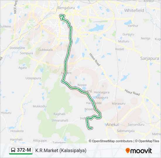 372-M Bus Line Map