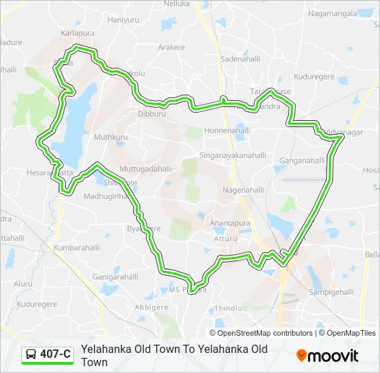407-C Bus Line Map