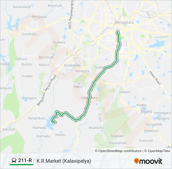211-R Bus Line Map