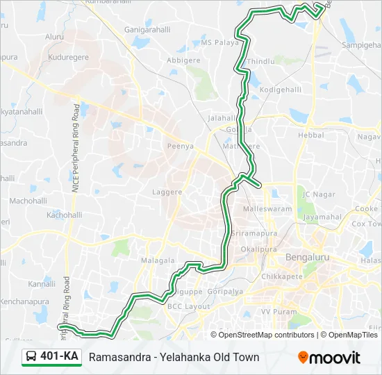 401-KA Bus Line Map