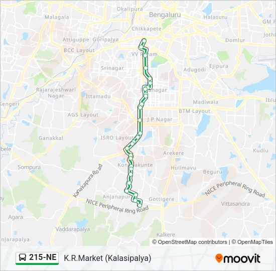 215-NE Bus Line Map