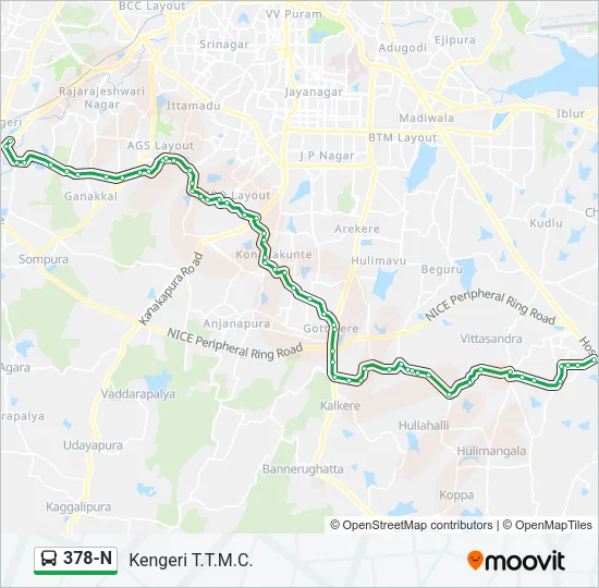 378-N Bus Line Map