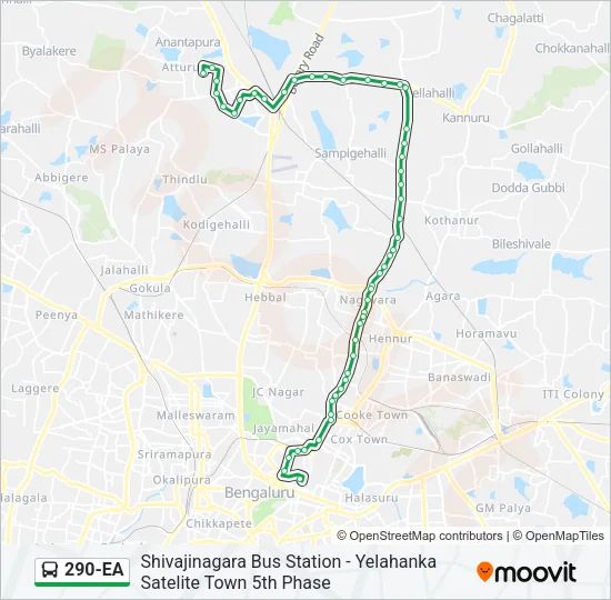 290-EA Bus Line Map