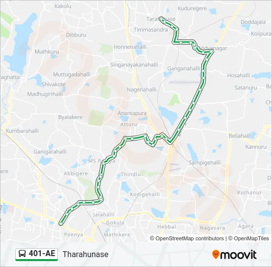 401-AE Bus Line Map