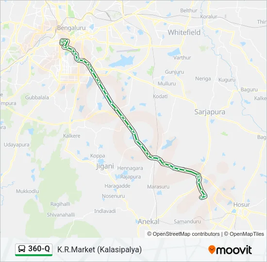 360-Q Bus Line Map