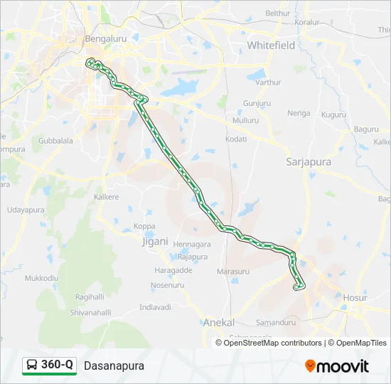 360-Q Bus Line Map