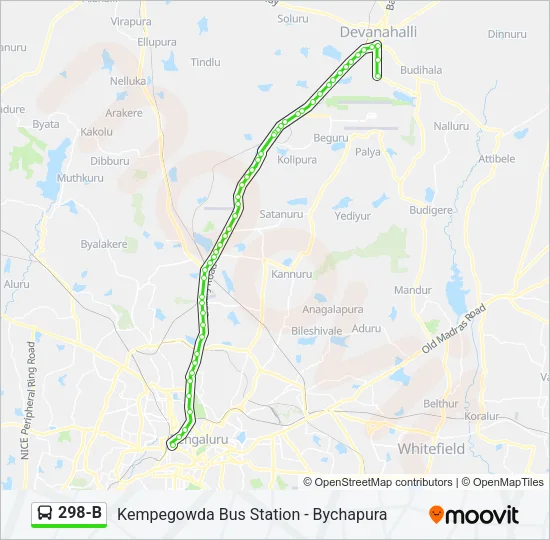 298-B Bus Line Map
