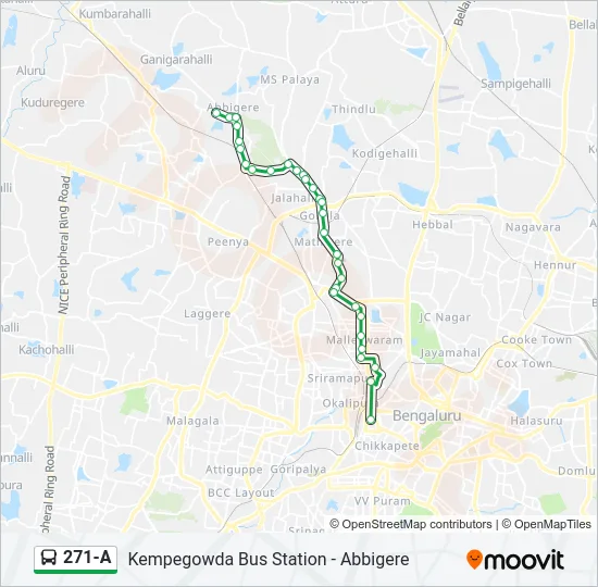 271-A Bus Line Map