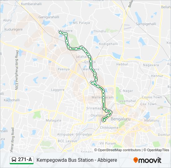 271-A Bus Line Map