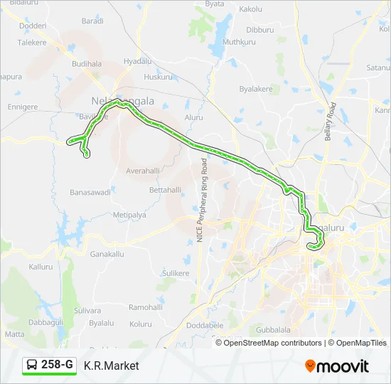 258-G Bus Line Map