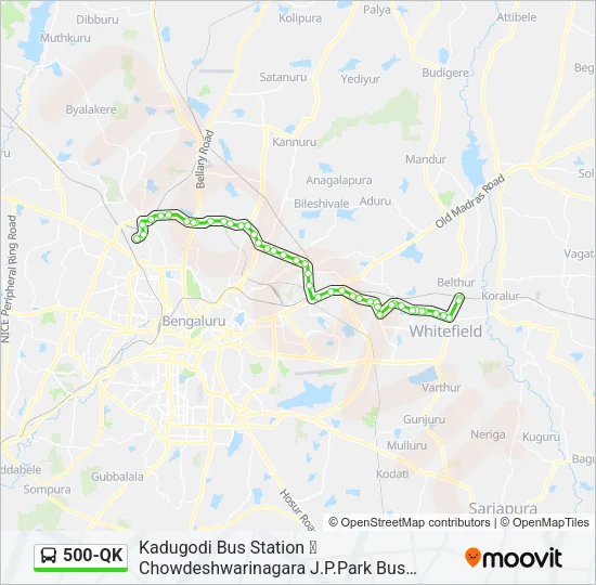 500-QK Bus Line Map