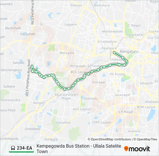 234-EA Bus Line Map