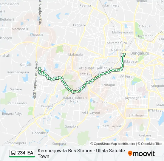 234-EA Bus Line Map