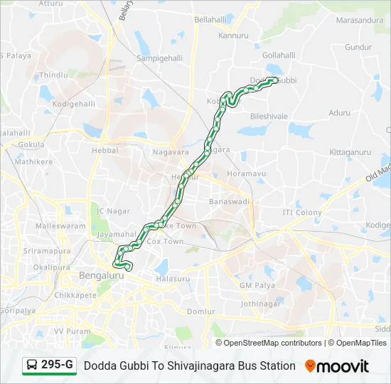 295-G Bus Line Map