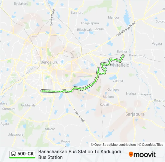 500-CK Bus Line Map