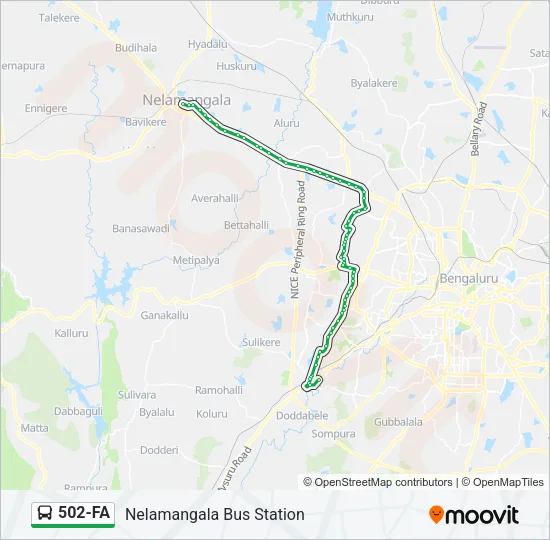502-FA Bus Line Map