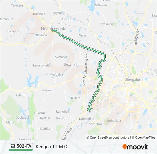 502-FA Bus Line Map
