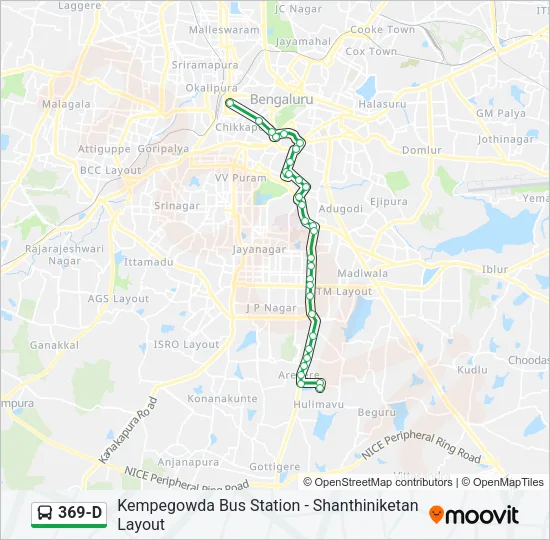 369-D Bus Line Map