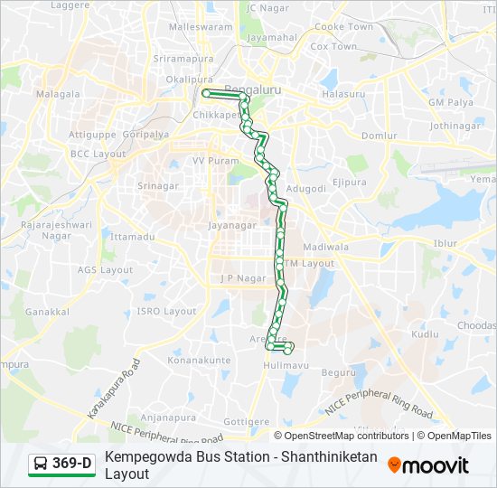 369-D Bus Line Map