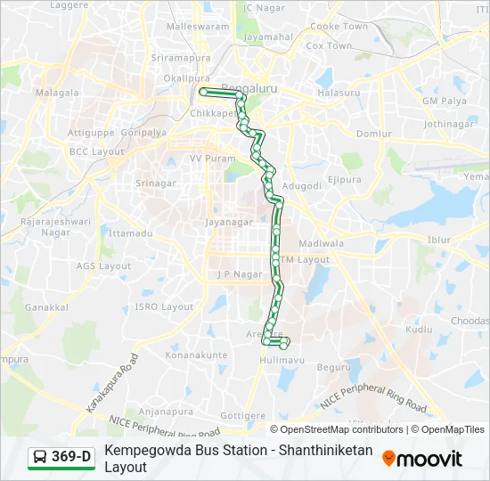 369-D Bus Line Map