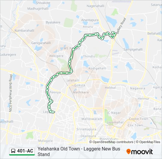 401-AC Bus Line Map