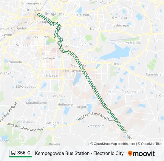 356-C Bus Line Map