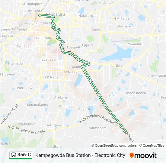 356-C Bus Line Map