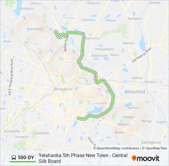 500-DY bus Line Map