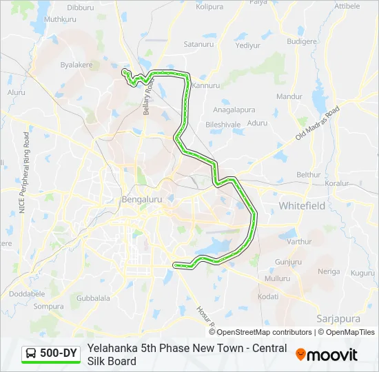 500-DY Bus Line Map