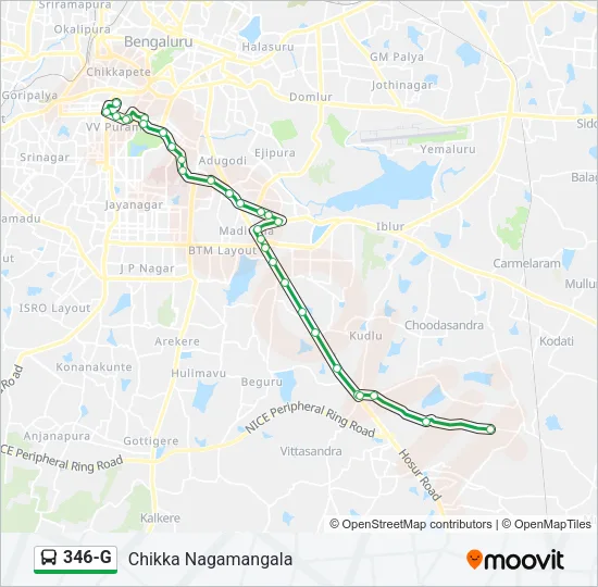 346-G Bus Line Map