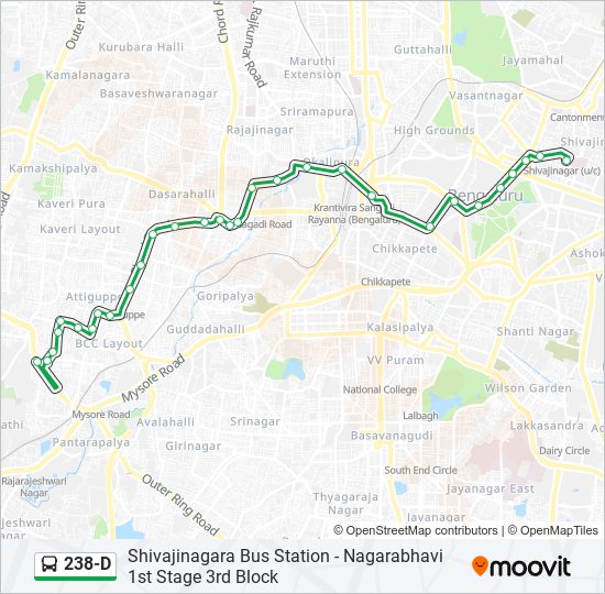 238-D bus Line Map